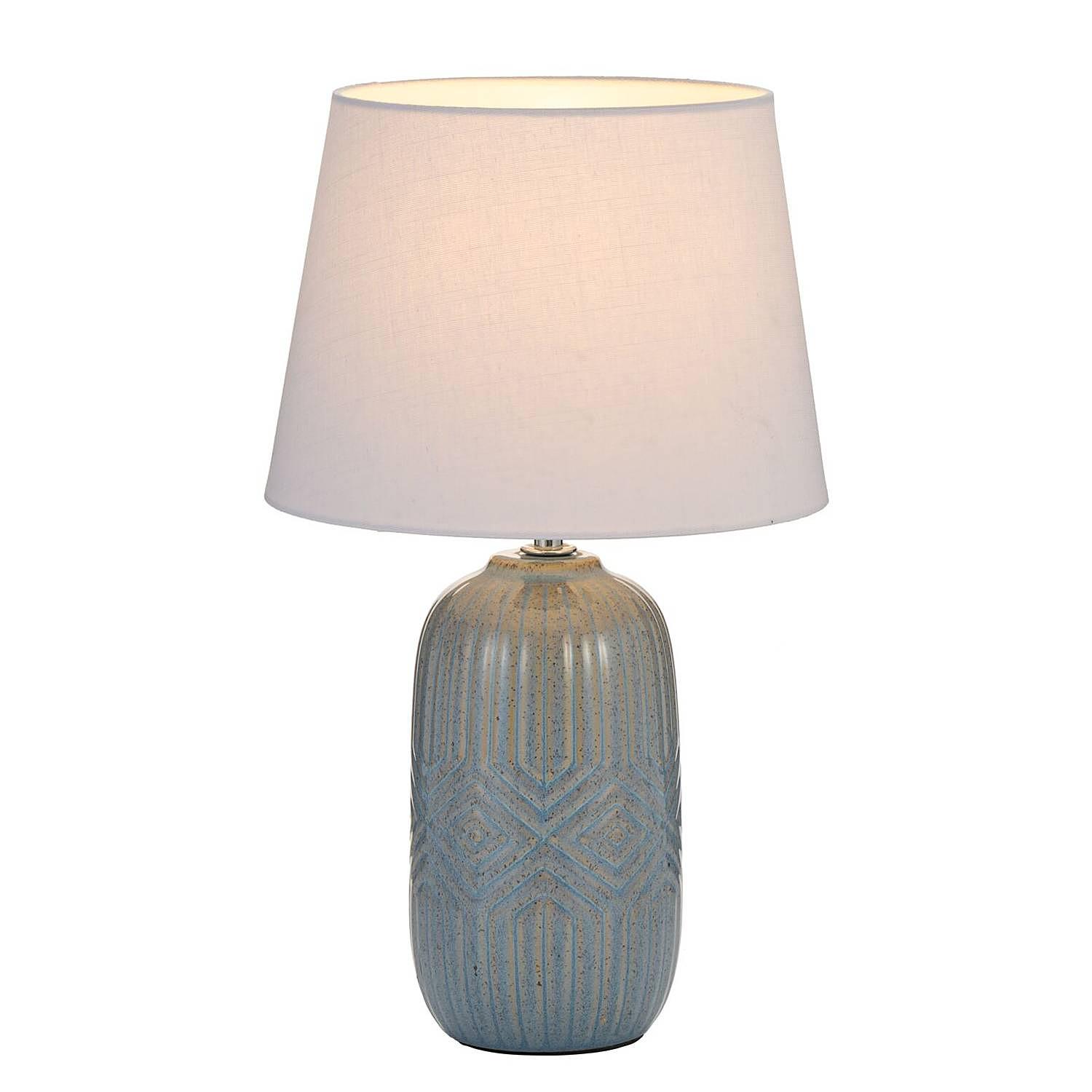 Glowing Hug Table lamp ceramic light blue 1-bulb 0