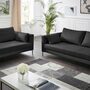 Marinus Sofa 3-Sitzer Saddle-Leder Metall Schwarz 1