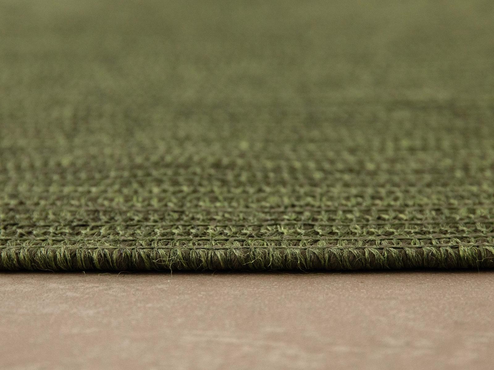 Round Rug Synthetic Khaki Green 200x200 cm 3