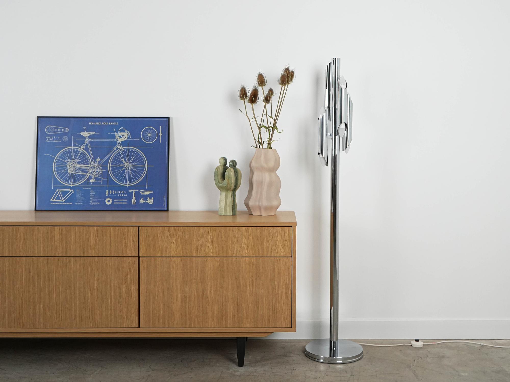 Space Age floor lamp metal 5