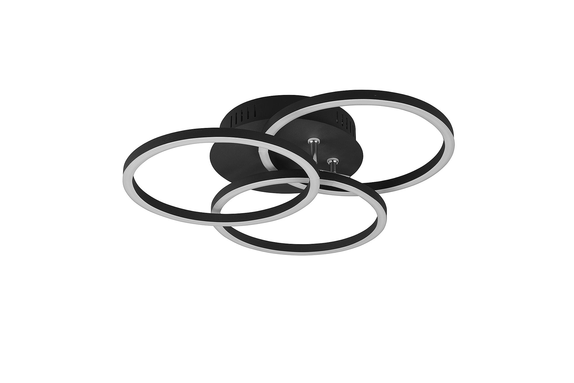Circle LED-Deckenleuchte Eisen 1-flammig Schwarz 3