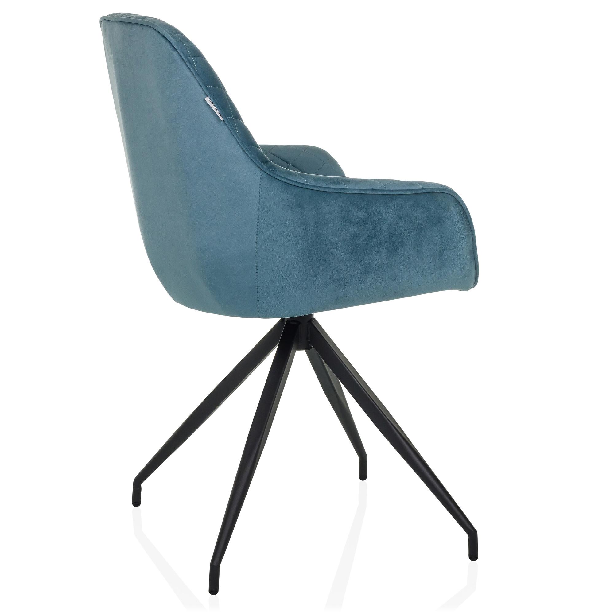 ELVERUM Dining chair Velvet Blue 7