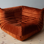 Togo Lounge Set 3-piece Velvet Amber-Orange 6