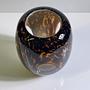 Vintage Leo Vase Murano Glass Brown 1980s 2