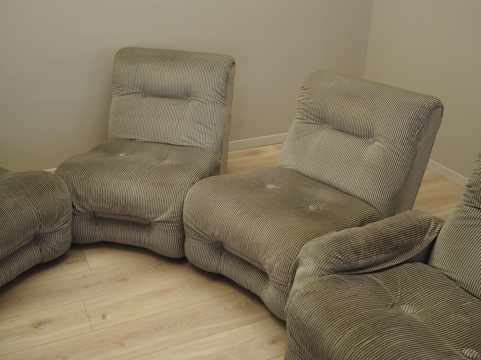Modulares Sofa Grau 1960er Jahre 4