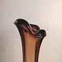 Vintage Vase Glas Braun 1