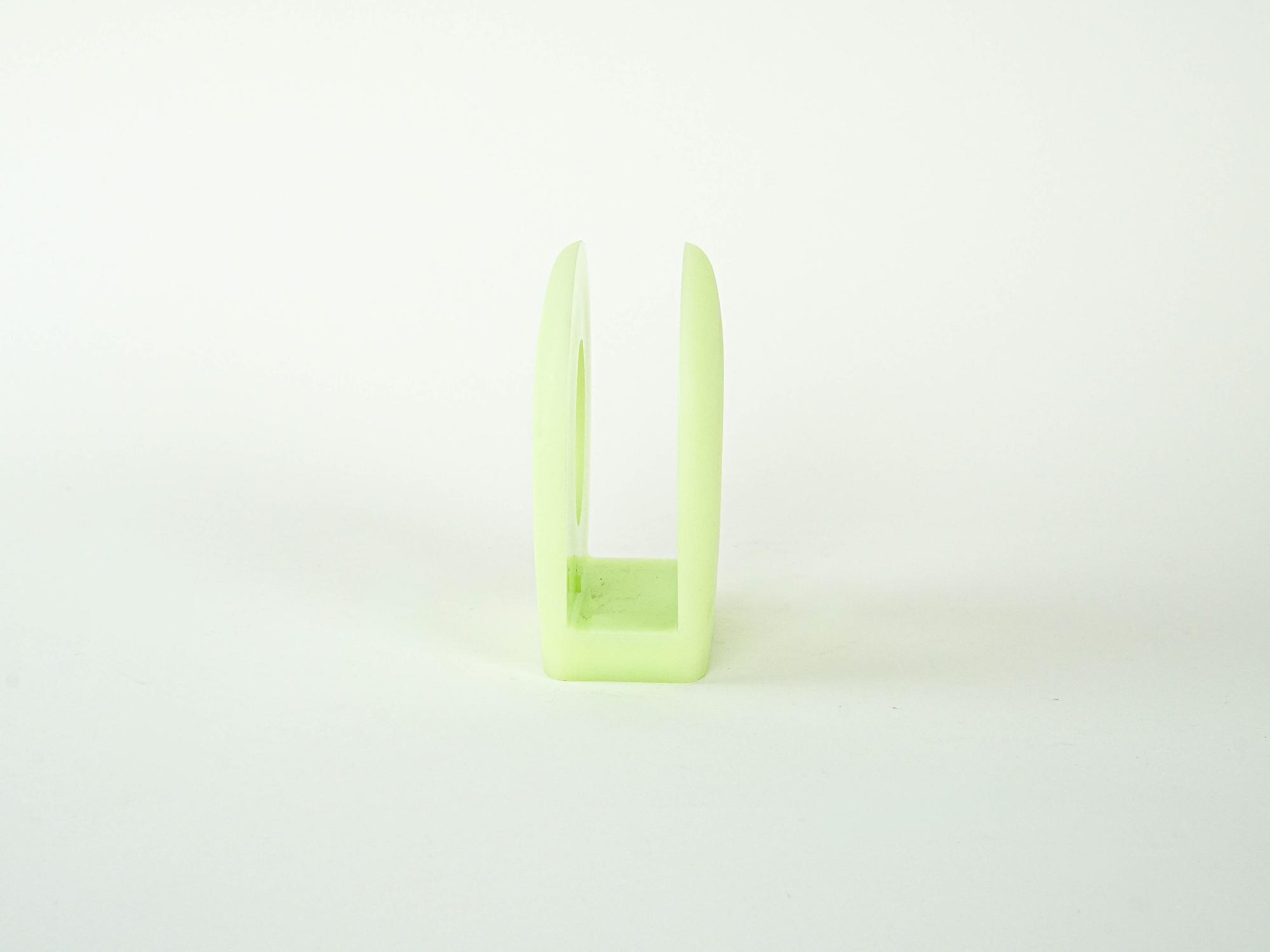 Newspaper-/Handkerchief holder Turquoise 1970s 4