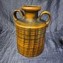 Vintage Vase Keramik Braun Schwarz 2