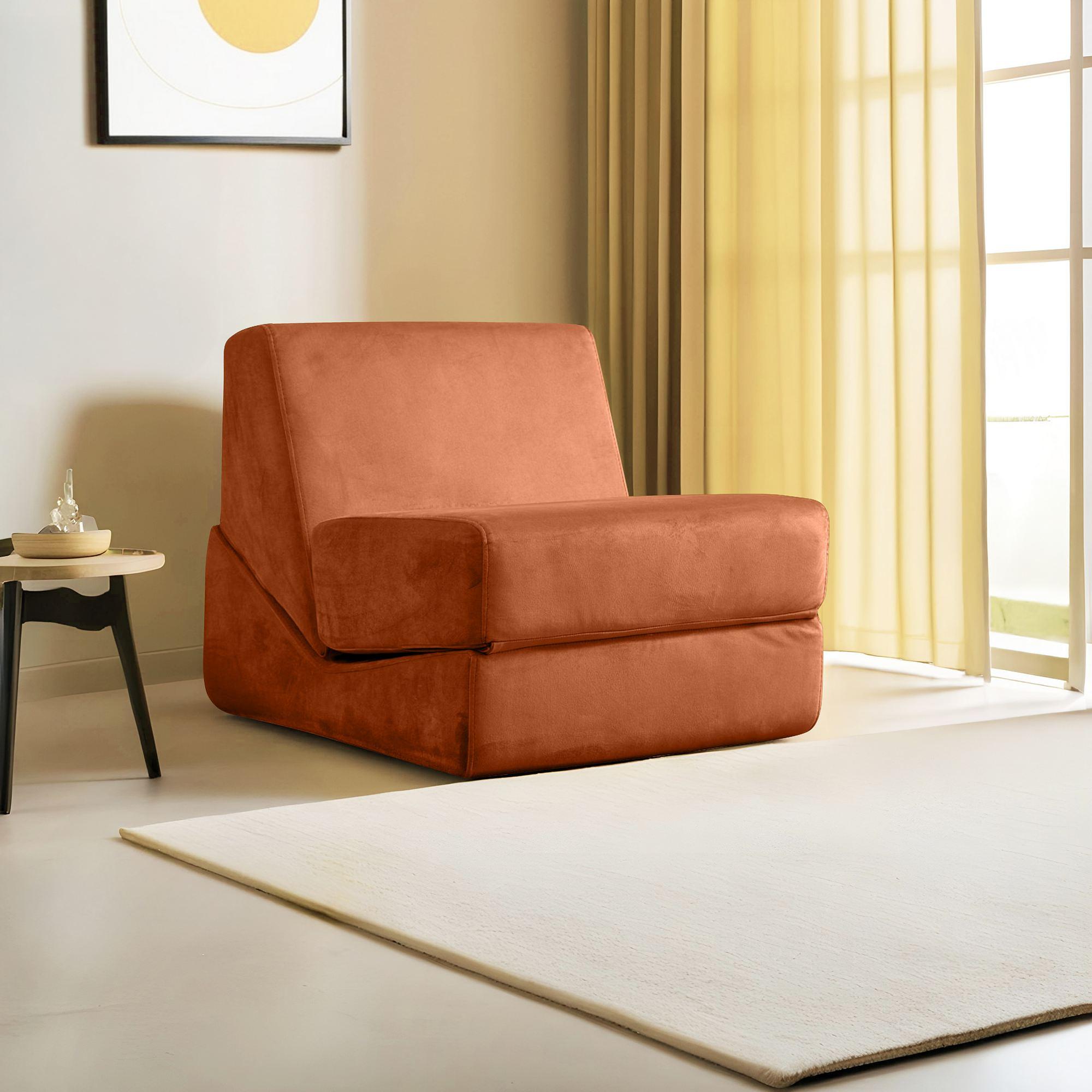Origami Poltrona Chaise longue Trasformabile Arancione 0