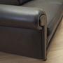 2-seater sofa leather brown 1960s 14