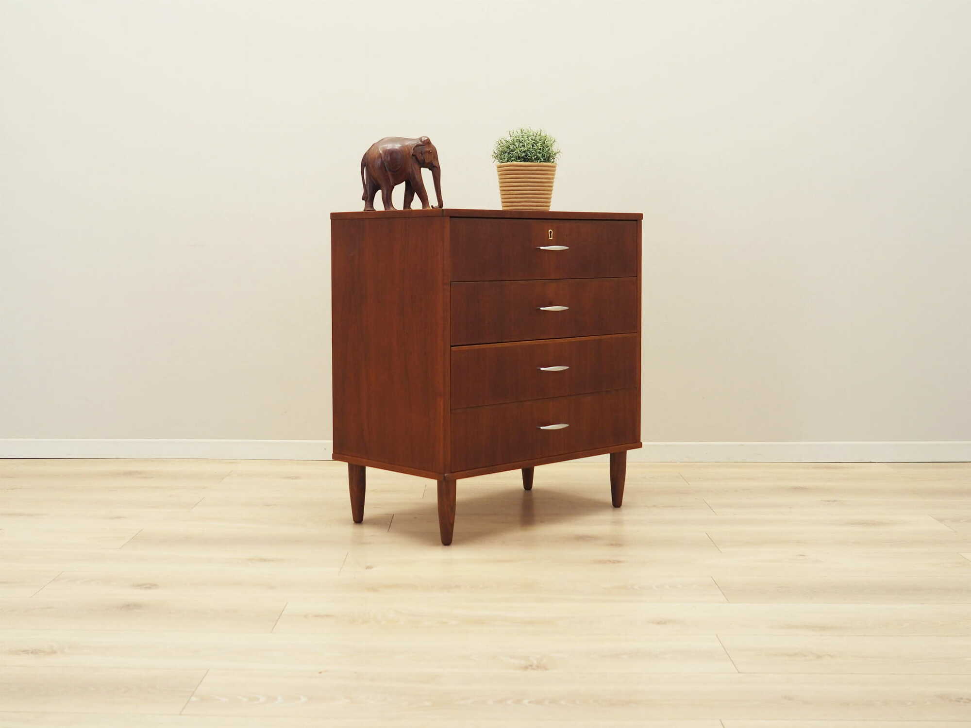 Vintage chest of drawers Teak brown 1970s 4