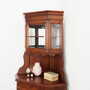 Vintage corner cabinet Oak wood Brown 1950s 3