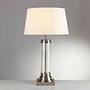 Tischleuchte Pedestal Mischgewebe Stahl Silber 2