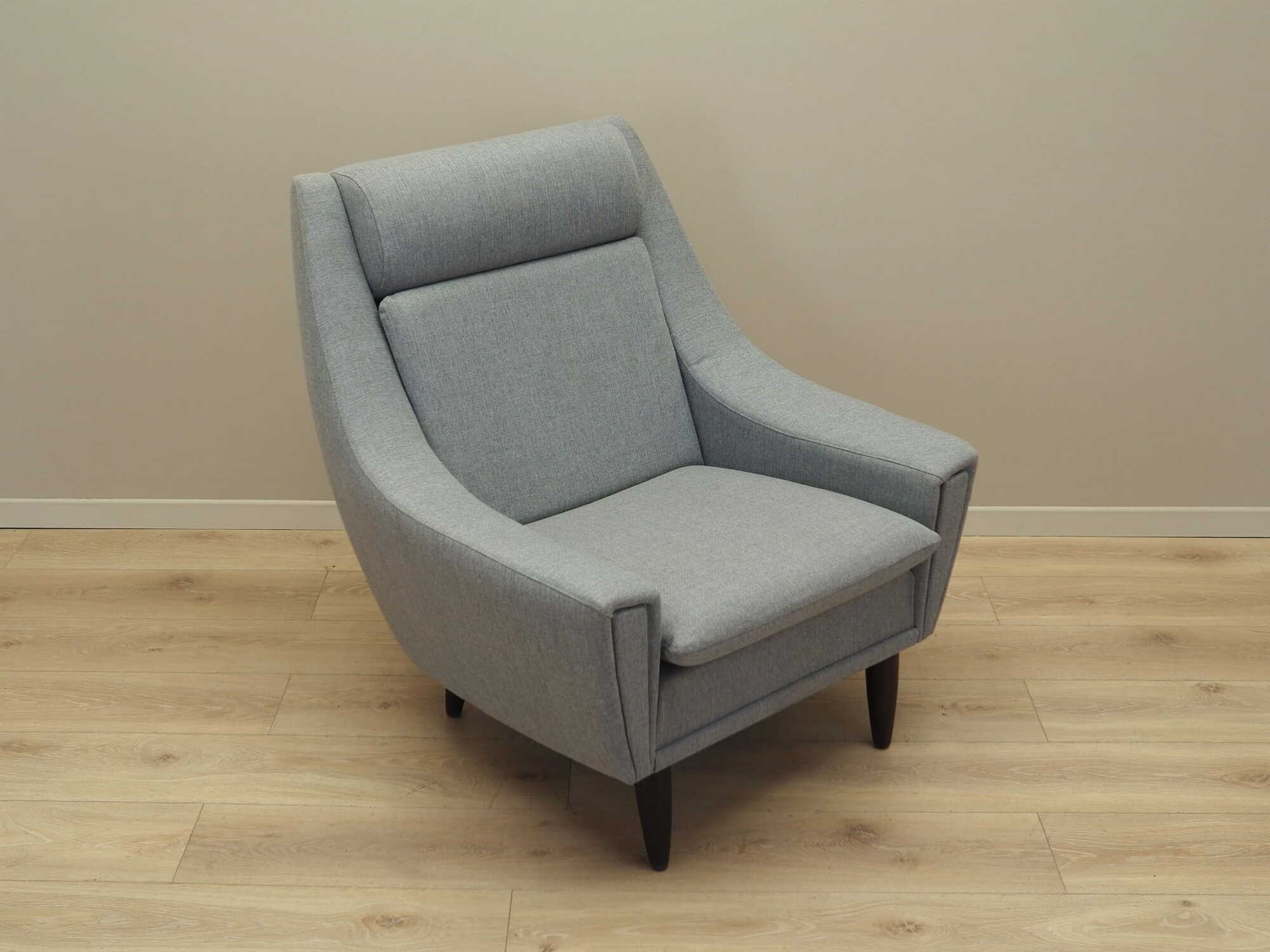 Armchair Textile Wood Grey 1970s 9