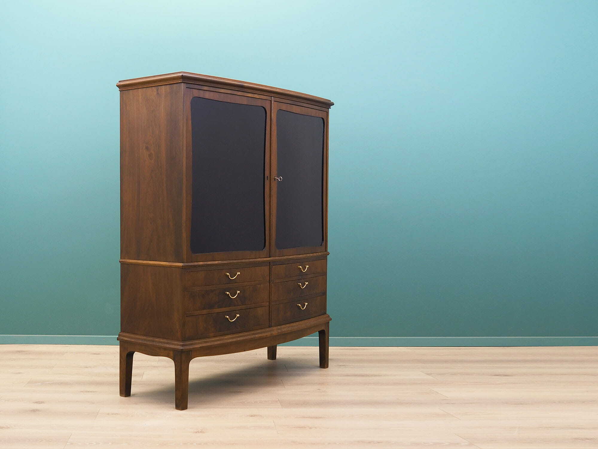 Vintage cabinet walnut wood brown 1960s 5