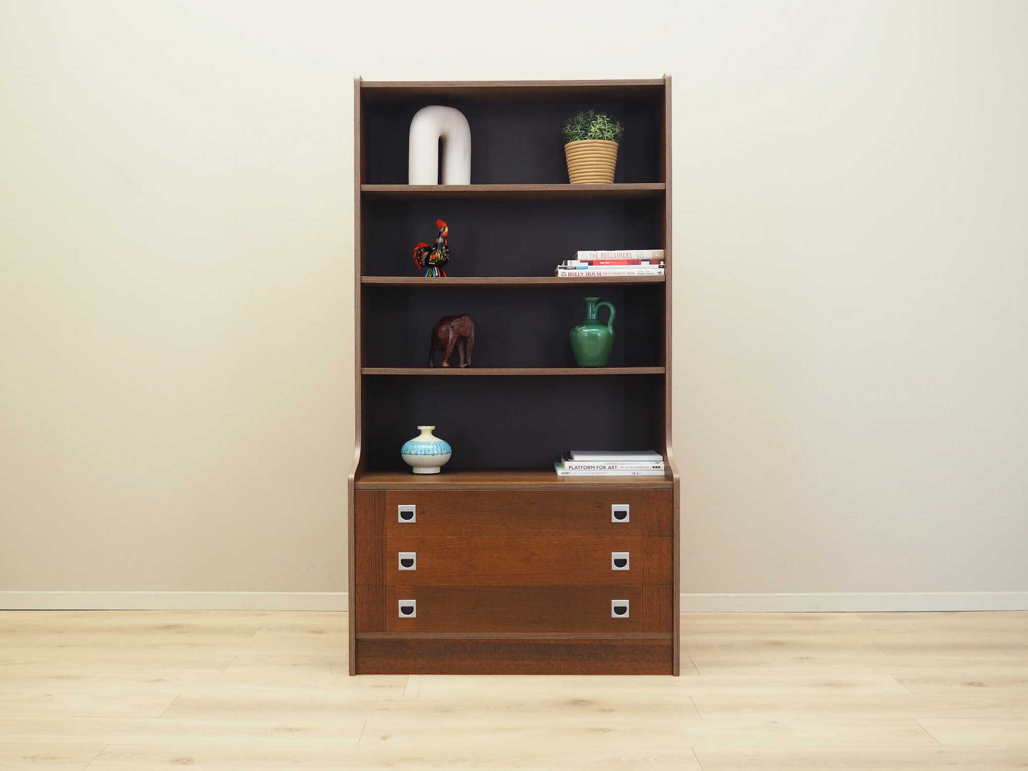 Bookshelf Wood Brown 1970s 1