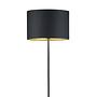 Floor lamp Hostel II Cotton fabric Iron Black Brass 1