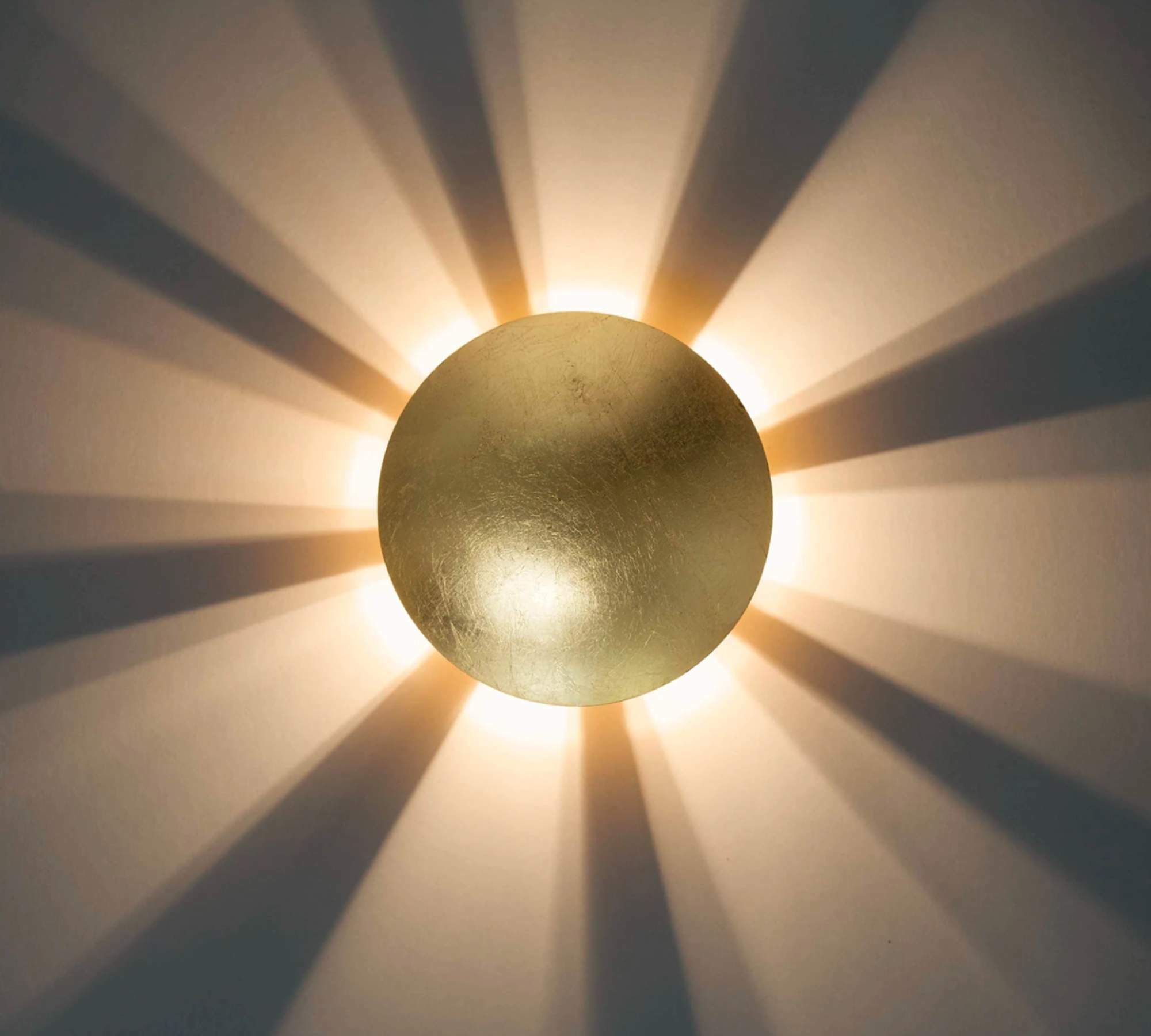 1-Flamed Wall Lamp Iron Gold 1