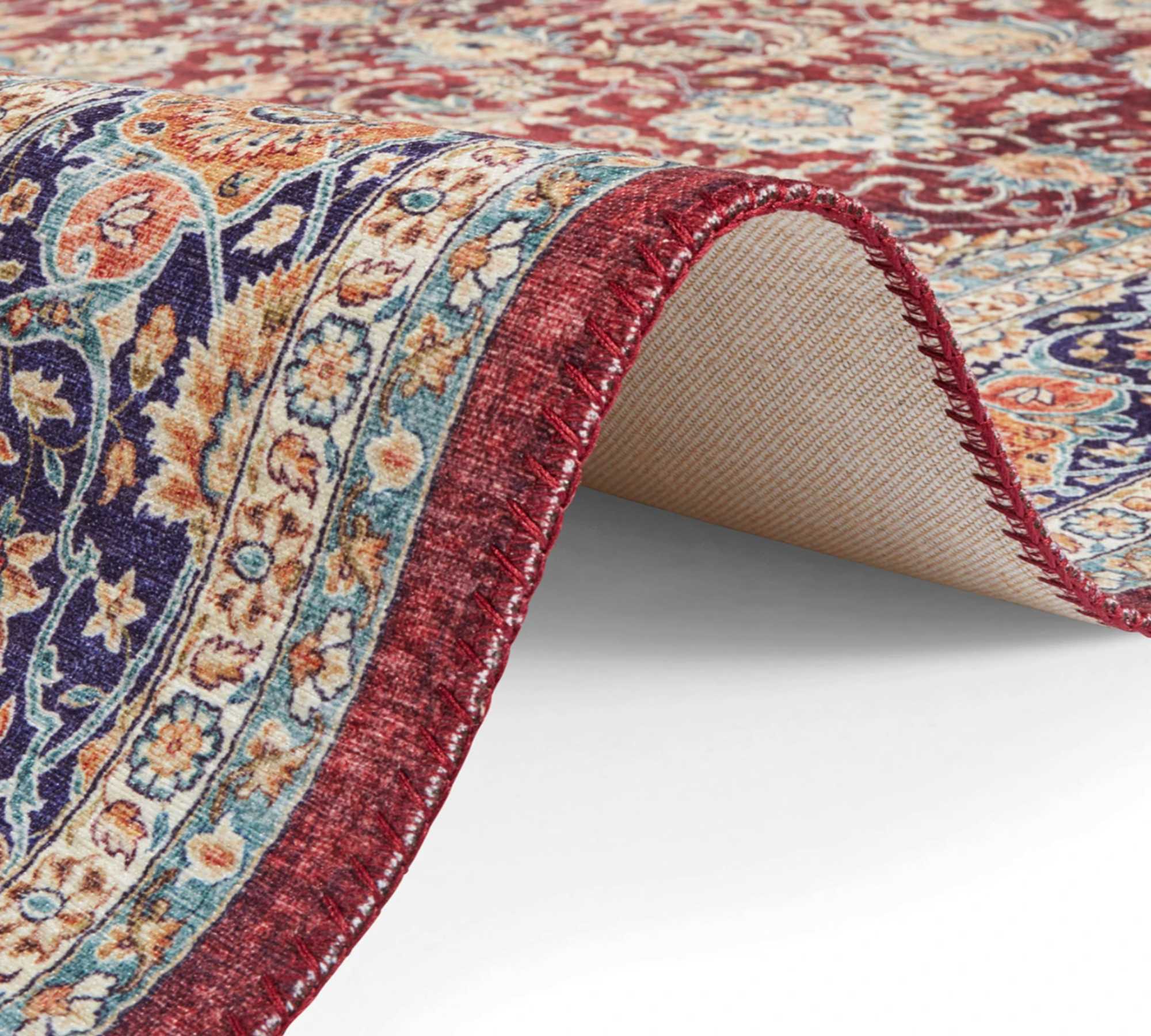 Teppich Webstoff Weinrot 120 x 160 cm 3