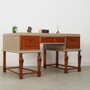Scrivania vintage in legno marrone anni '50 5