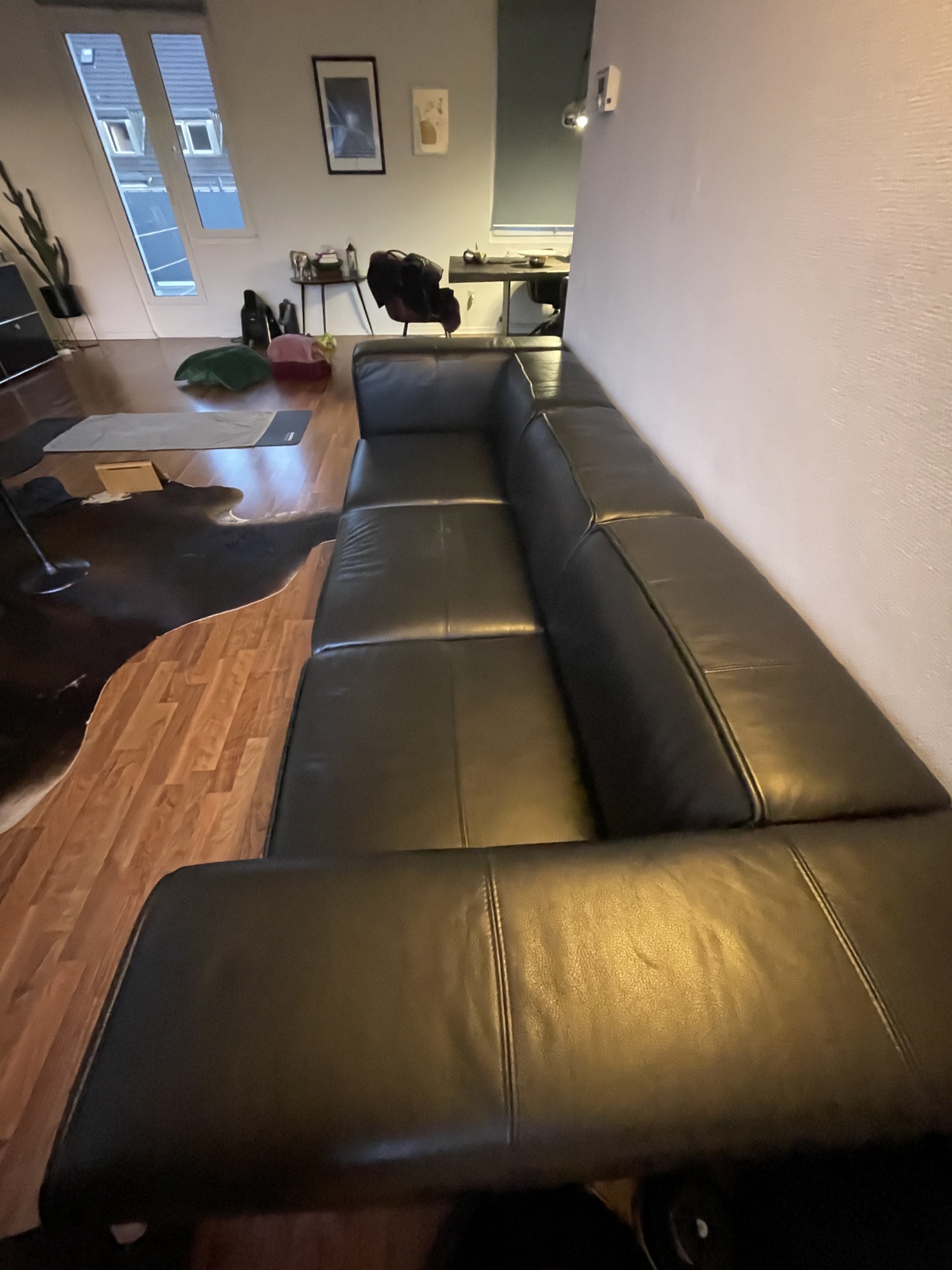 Carmo Sofa 3-Sitzer Leder Schwarz 2