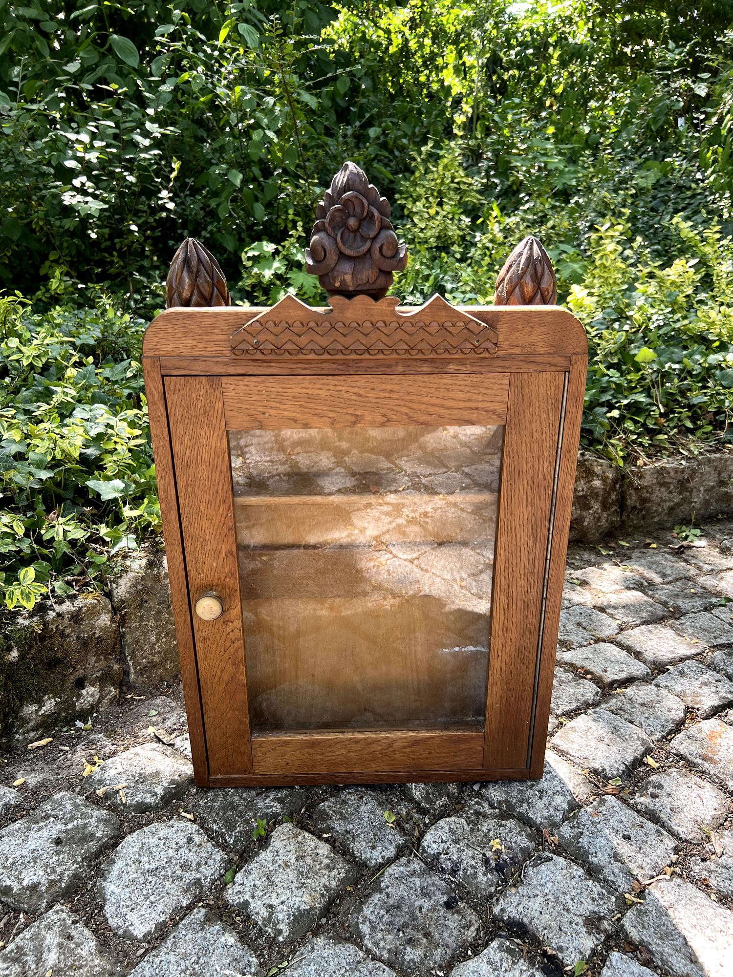 Medizinschrank Antik Holz 0