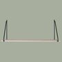 Wall shelf solid wood metal black 0