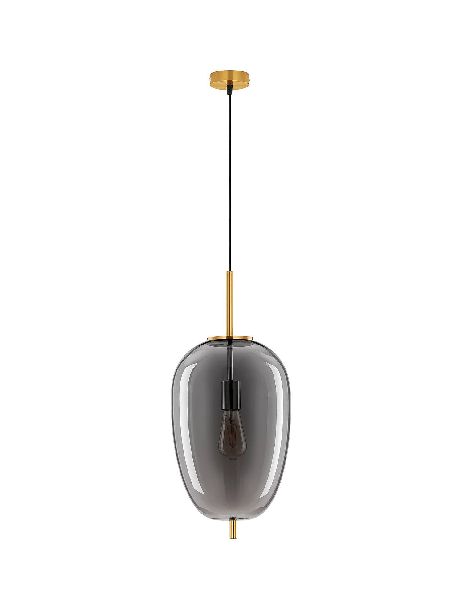 Lato Typ G Pendelleuchte Rauchglas Aluminium 1-flammig 1