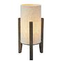 Eruca Tischleuchte Walnuss Massiv Beige 17 x 34 cm 0