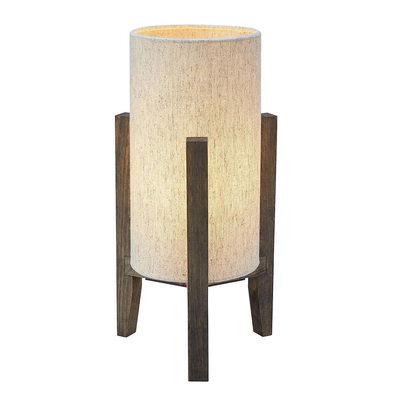 Eruca Tischleuchte Walnuss Massiv Beige 17 x 34 cm 0