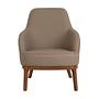 Armchair Faux Leather Brown 1
