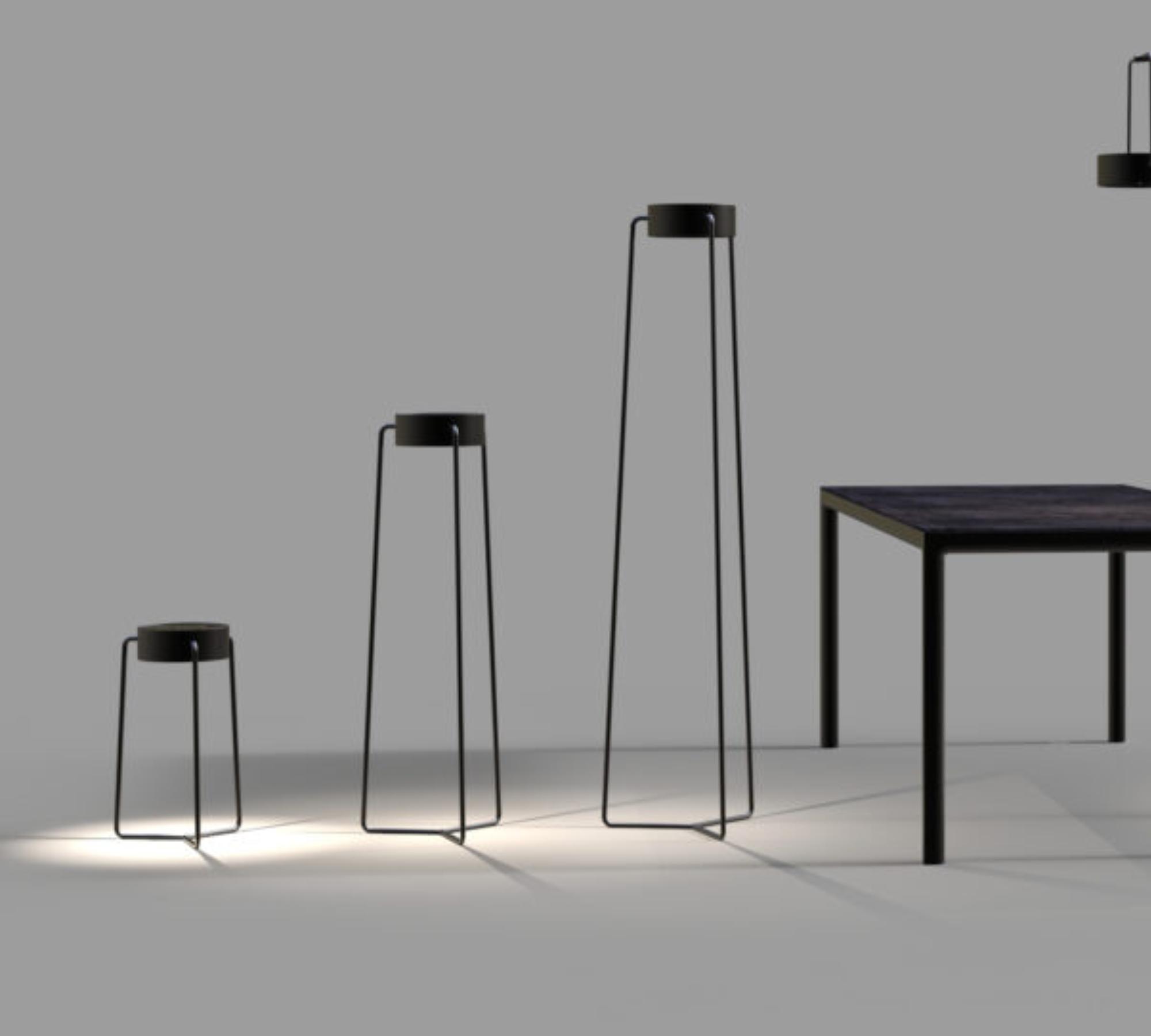 Moon Solar-Stehleuchte Midi Aluminium Anthrazit Ø 39cm 4