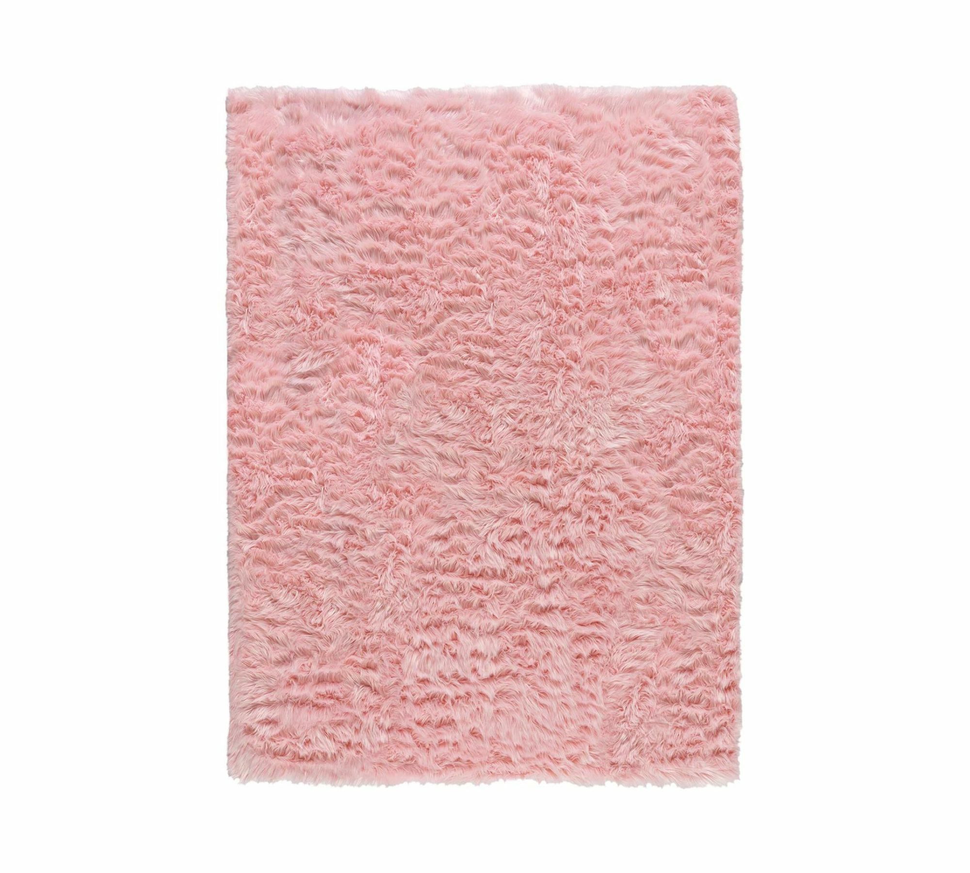 Hochflorteppich Sheepskin Kunstfaser Pink 120 x 170 cm 0