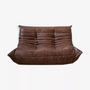 Togo Sofa 2-Sitzer Pull-Up-Leder Walnussbraun 0