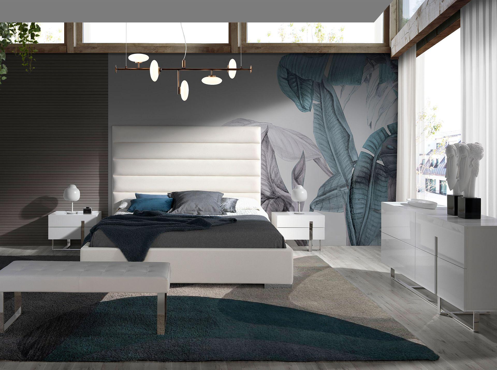 Comodino acciaio cromato bianco 2