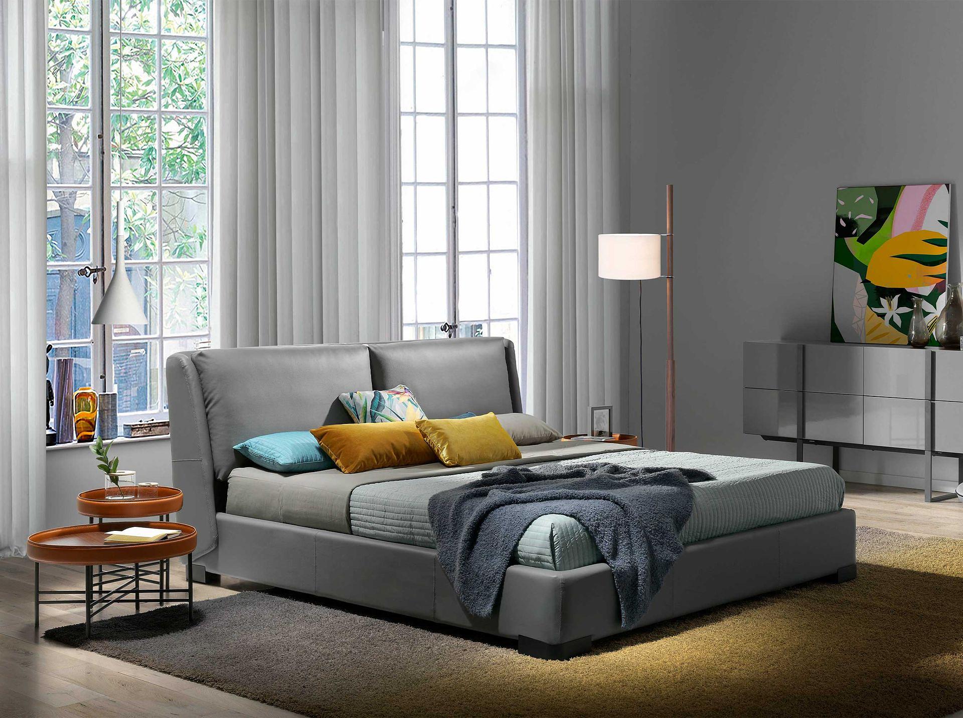 Couchtisch Walnussfurnier Kunstleder Braun Ø 62cm 2