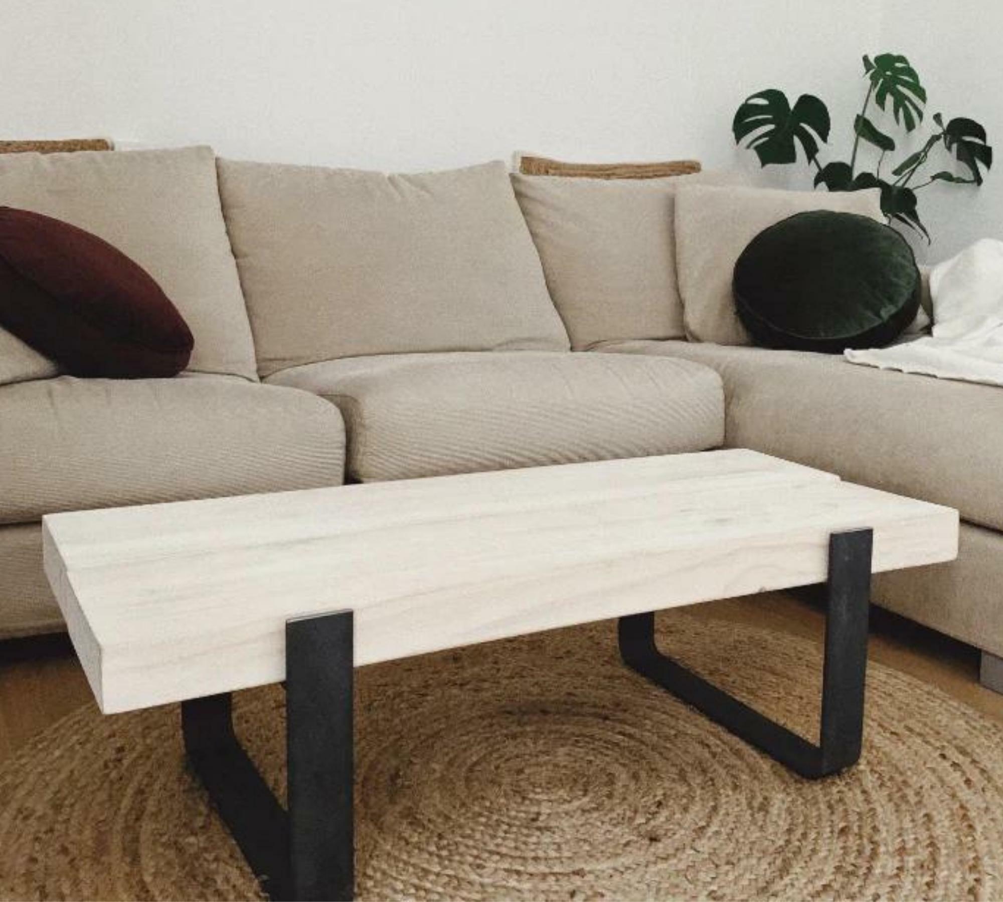 Couchtisch Massivholz Weiß 0