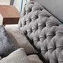 Polsterbett Textil Grau 5