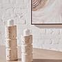 Tibor Large Candlestick Travertine White 5