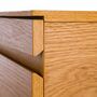 Waschbeckenunterschrank Stahl Holz Eiche 1