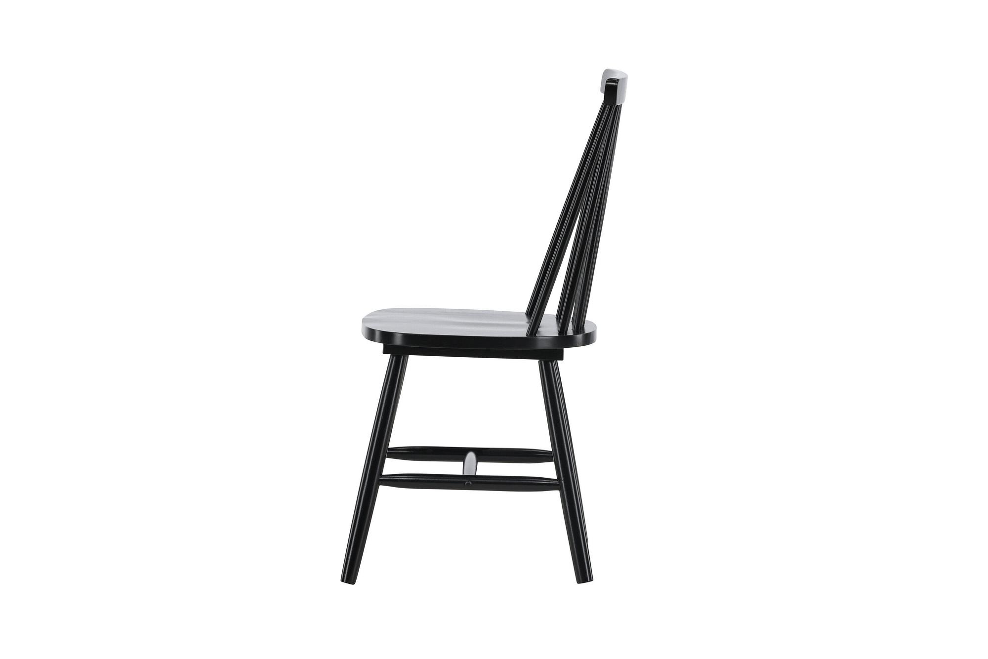 Lönneberga 2x Dining chair set Rubberwood Black 4