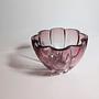 Vintage bowl crystal magenta 1980s 1