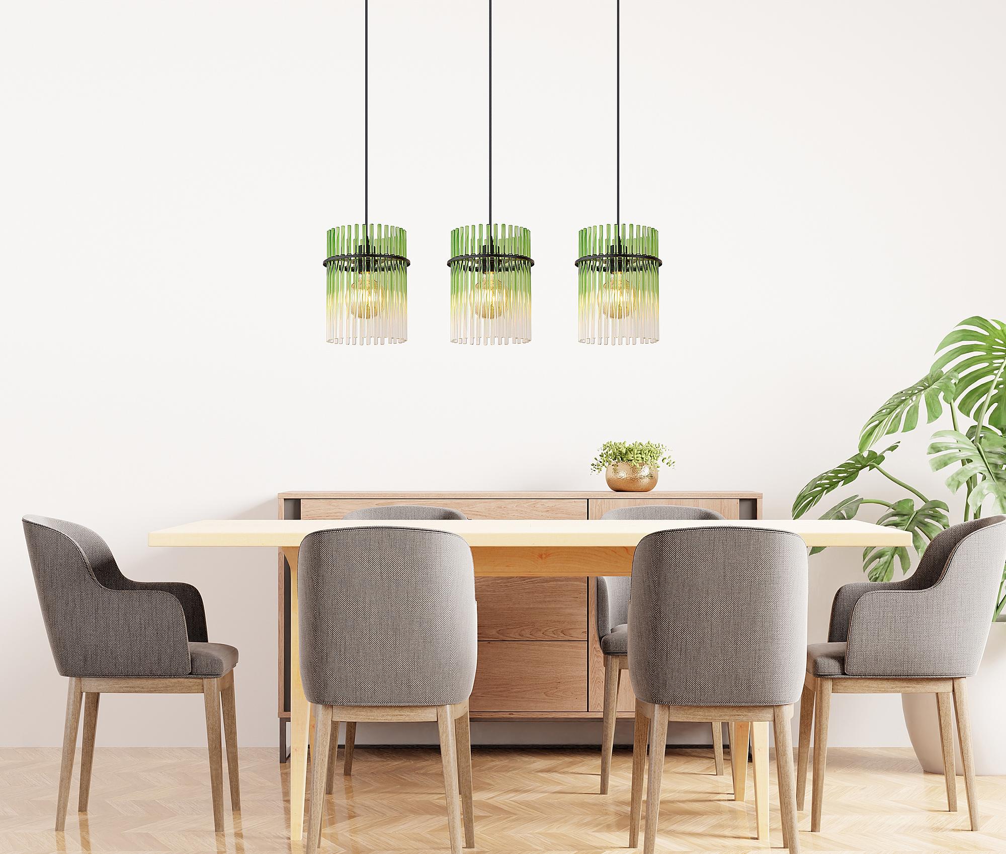 Gorley Typ A Pendelleuchte Farbglas Eisen 3-flammig 1