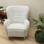 Sessel Textil Holz Weiß 4