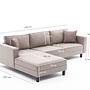 Kale Sofa Récamiere Links Creme 6