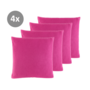 4x Kissenhülle aus Waffelpiqué 100% Baumwolle Pink 1