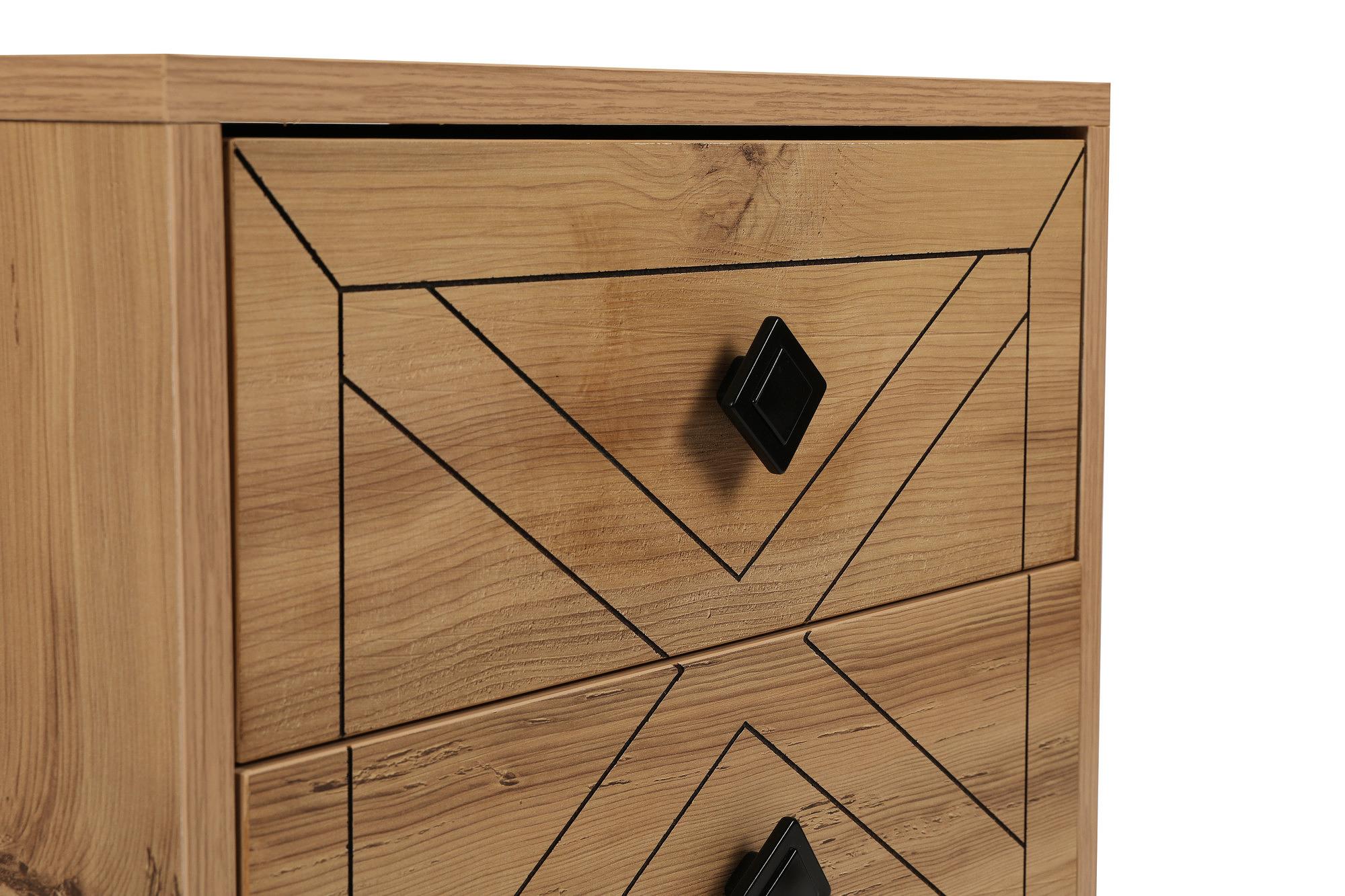 Luna Nachttisch Holzfurnier 9