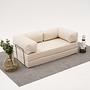 Comfort Schlafsofa 2-Sitzer Creme 1