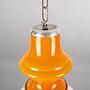 Pendant lamp glass metal 1970s 2