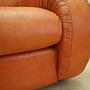 Sessel Leder Orange 1970er Jahre 11
